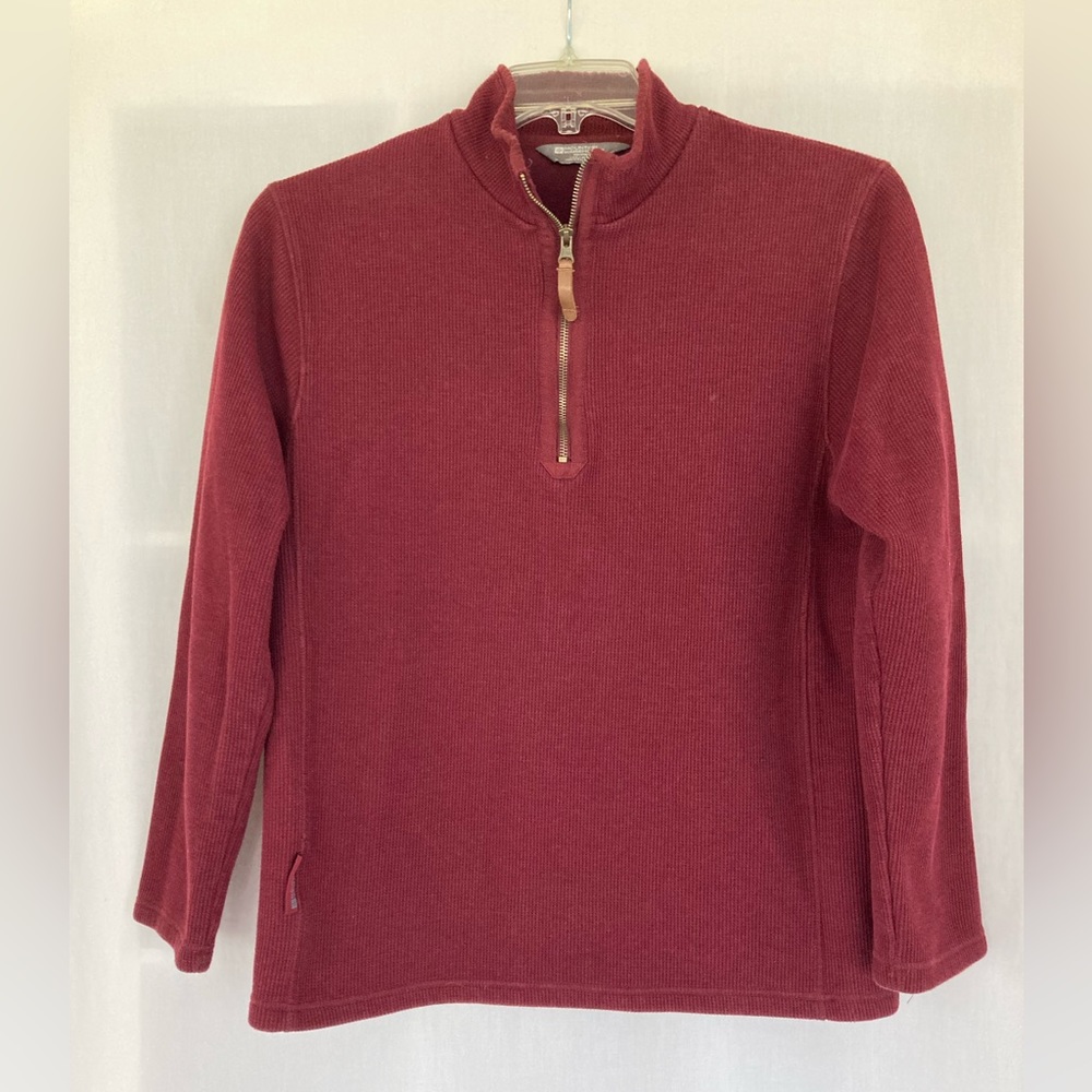Mountain Warehouse Mens Burgundy Fleece Lined Warm Sweater Jumper Size M